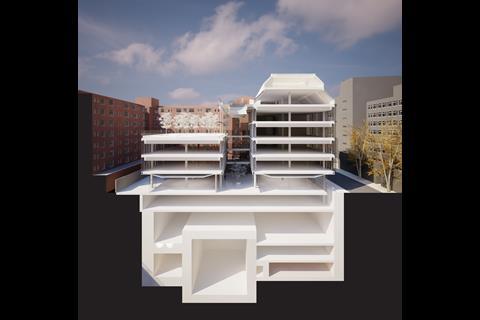 UCLH proton beam therapy centre: Model cross-section